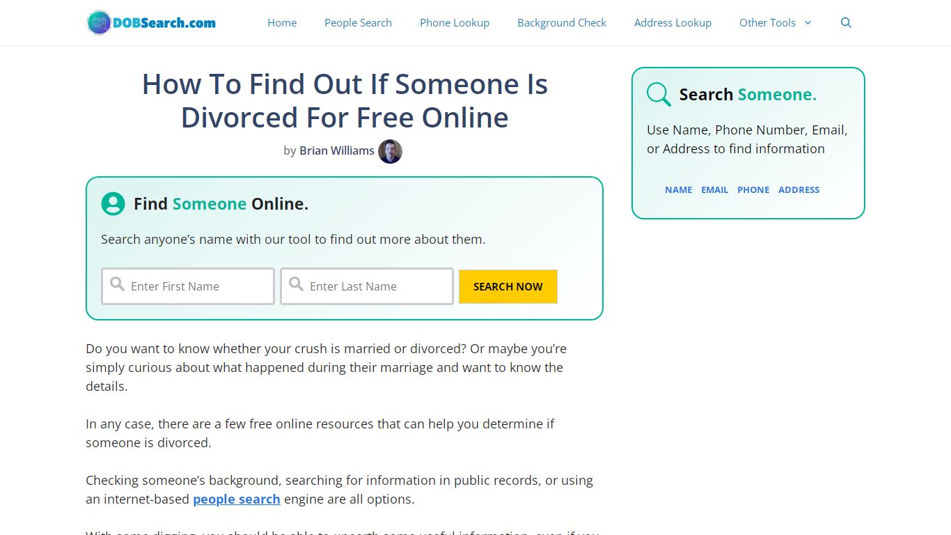How To Find Out If Someone Is Divorced For Free Online