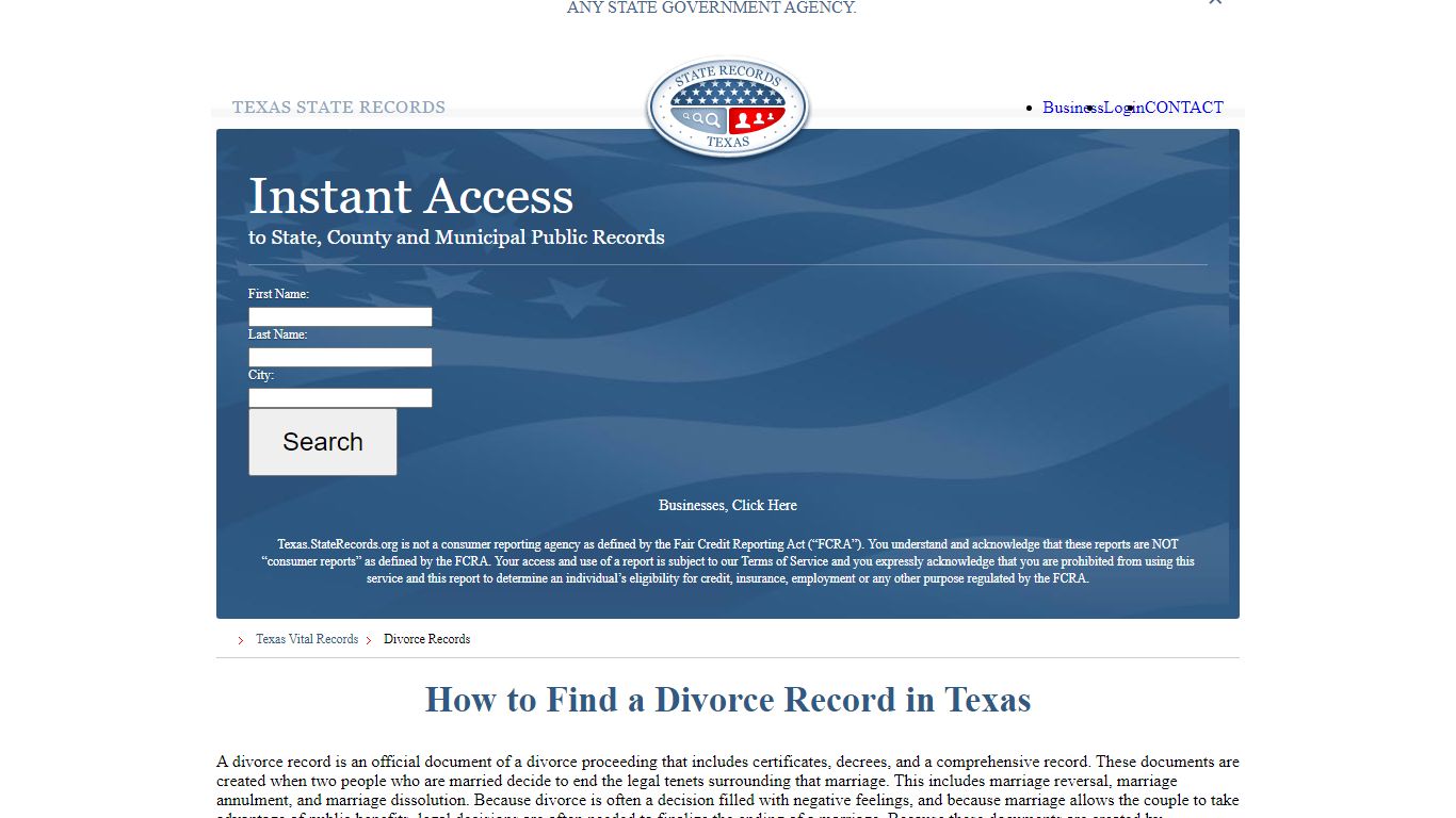 How to Find a Divorce Record in Texas